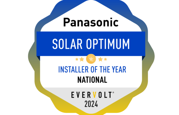 Solar Optimum Named Panasonic’s 2024 National Installer of the Year for Fifth Consecutive Year