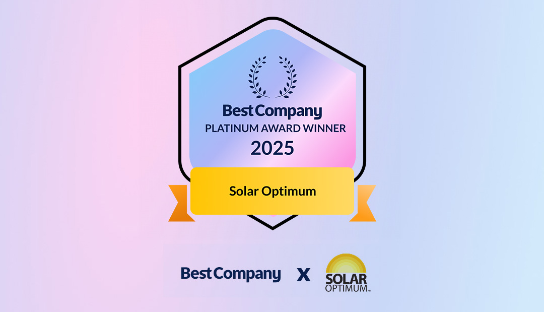 Solar Optimum Wins the 2025 Platinum Solar Award from BestCompany.com