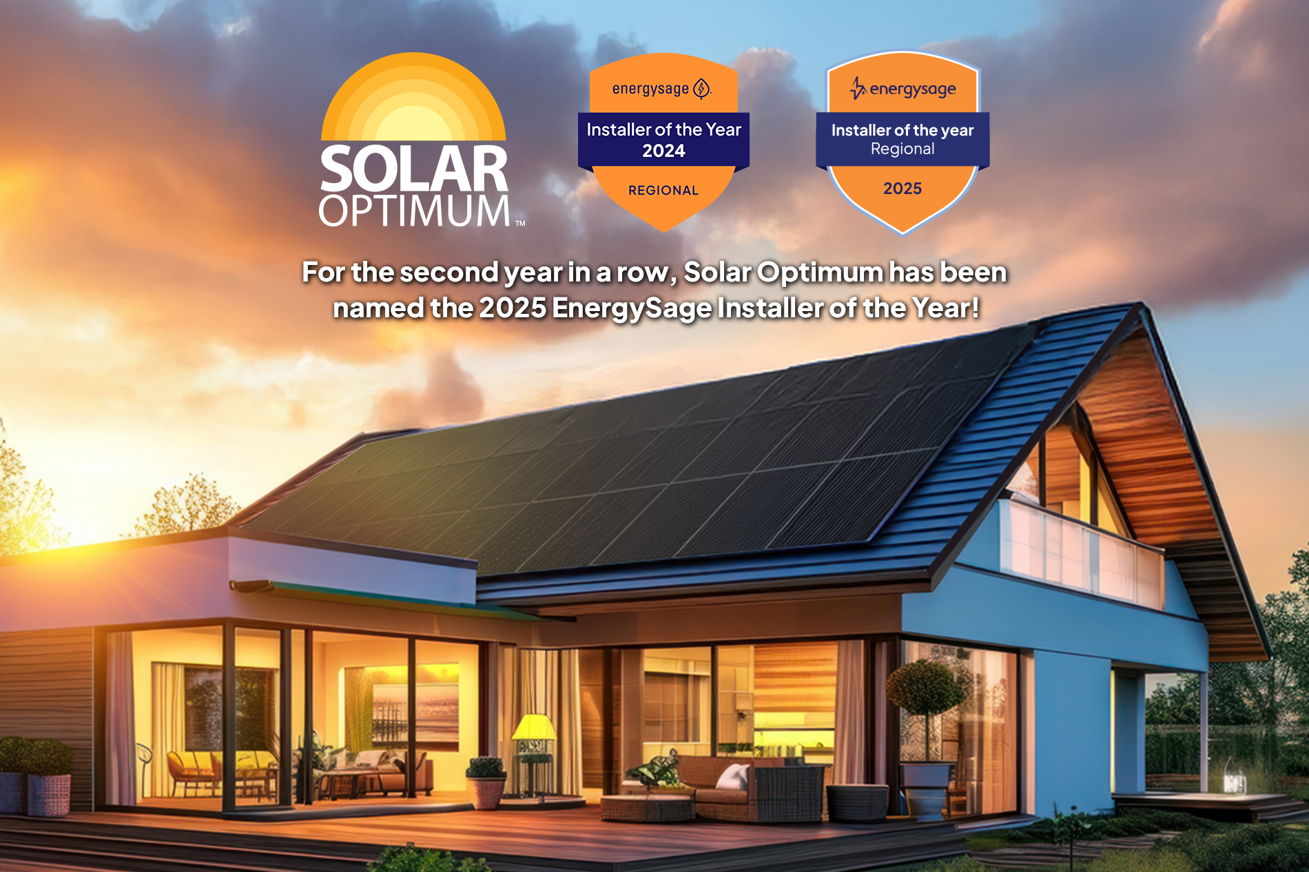 Solar Optimum Earns Top Honors: Named EnergySage Installer of the Year for the Second Year in a Row